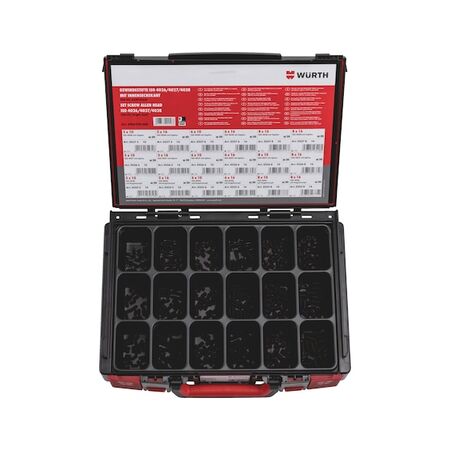 Set Screws Assortment 540 pcs | Steel Material | Hexagon Socket Drive | ISO Compliant | by Wurth