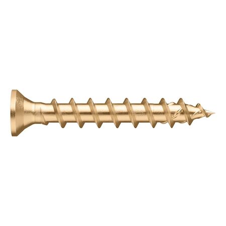 Piano Hinge Screw | Brass Plated | Full Thread & Small Countersunk Head | by Wurth