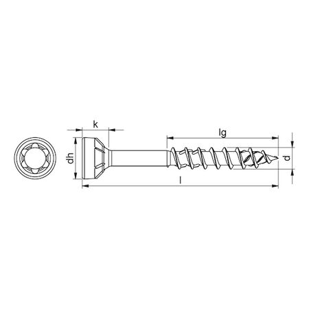 ASSY® 4 WW CSMR 60 Timber Screw | Zinc Plated | Countersunk Milling Head | 200 PCS | by Wurth