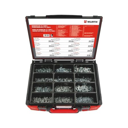 Serrated Lock Washers DIN 125 & DIN 127 Assortment | 1200 Pieces | Zinc Plated Steel | by Wurth
