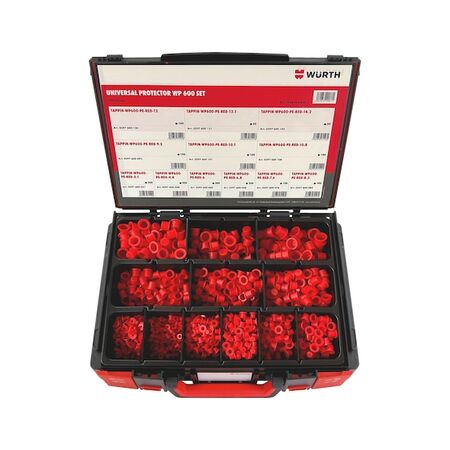 Universal Protector WP 600 Set | 1500 Pieces | Durable LDPE Material | Red Color | by Wurth