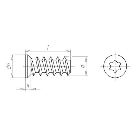 Euro Screw Countersunk Head Type A | Nickel-Plated Steel | AW20 Drive | @Each by Wurth
