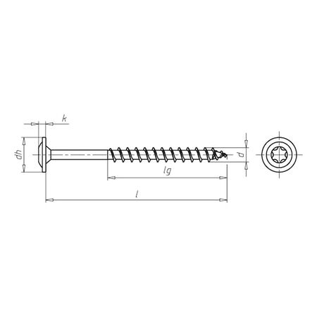 ASSY 30 SK Timber Screw | 8mm Diameter | 120mm Length | Zinc Plated | @Pack of 50 | by Wurth