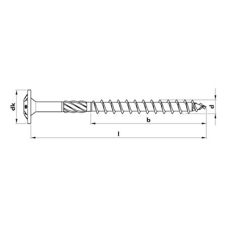 ASSY 30 SK Timber Screw | 8mm Diameter | 120mm Length | Zinc Plated | @Pack of 50 | by Wurth
