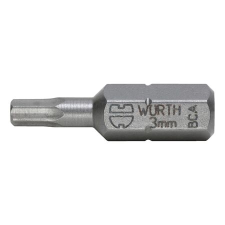 C 63 Bit Hexagon Socket 1/4 Inch | Patented POWERDRIV Technology | 25mm Length | by Wurth