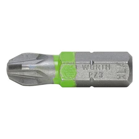 C 6.3 PZ3 Bit for POZIDRIV Screws | 1/4 Inch Hex Drive | Optimal Power Transmission | by Wurth
