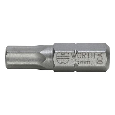 C 63 Bit Hexagon Socket 1/4 Inch | Patented POWERDRIV Design | 5mm Tip Size | by Wurth