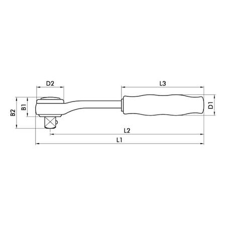 1/4 Inch Ratchet with Turntable Switching | 72 Teeth | Chrome Plated | Compact Design | @Each of 1 | by Wurth
