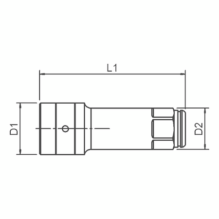 Pass Through Socket Wrench Extension | 19mm Hexagon Tip | Chrome Plated | Through-Hole Geometry | by Wurth