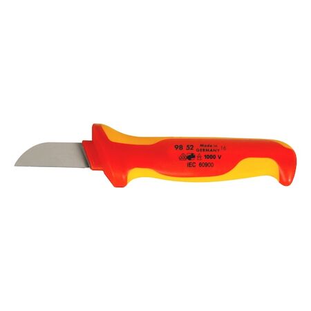 Cable Knife VDE | Stable Fixed Blade | Ergonomic Handle | Insulated Safety | @Each of 1 | by Wurth