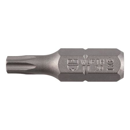 C 6.3 TX20 Bit with Borehole | Robust Steel Construction | 1/4 Inch Hex Drive | by Wurth