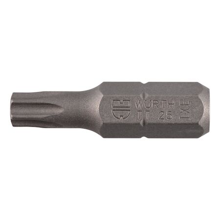 C 6.3 TX25 Bit with Borehole | Robust Steel Construction | 1/4 Inch Hex Drive | by Wurth