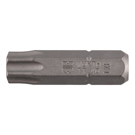 C 6.3 TX40 Bit with Borehole | Robust Steel Construction | 1/4 Inch Hex Drive | by Wurth