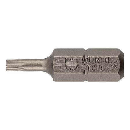 C 6.3 TX9 Bit with Borehole | Robust Steel Construction | 1/4 Inch Hex Drive | by Wurth