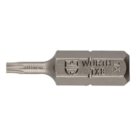 C 6.3 TX8 Bit | 1/4 Inch Hex Drive | Durable Steel Construction | Secure Bit Retention | by Wurth