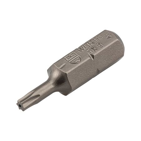 C 6.3 TX9 Bit with Borehole | Robust Steel Construction | 1/4 Inch Hex Drive | by Wurth