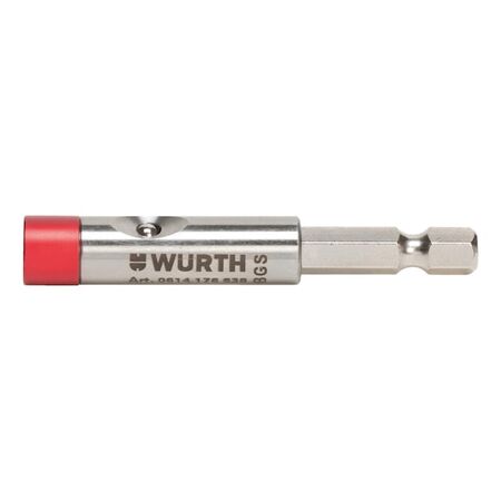 1/4 Inch Magnetic Bit Holder | Quick-Change Function | Slim Design | by Wurth