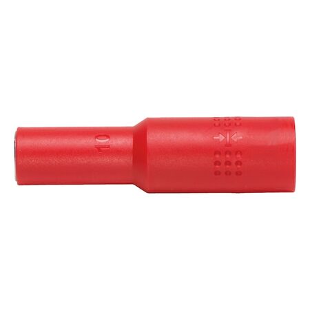 VDE 3/8 Inch Socket Wrench | Insulated for Live Electrical Work | Chrome-Vanadium Steel | 10mm | by Wurth