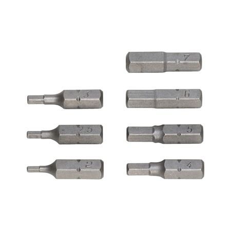 Hexagon Socket Bit Assortment | 7 Durable Bits | Compact Storage | by Wurth