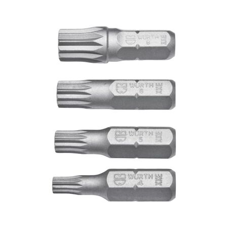 XZN Triple Square Bit Assortment | Includes M4, M5, M6, M8 | Durable Construction | Safe Sort Storage | by Wurth