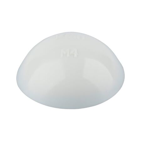 Plastic Cover Cap with Sealing Lip for Pan Head Screw | Durable PE Material | Pure White Color | @Pack of 50 | by Wurth
