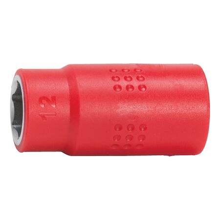 VDE 3/8 Inch Socket Wrench | Insulated for Live Electrical Work | Chrome-Vanadium Steel | Short Design | by Wurth