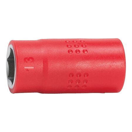 VDE 3/8 Inch Socket Wrench | Insulated for Live Electrical Work | Chrome-Vanadium Steel | Short Design | by Wurth