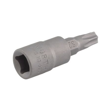 1/4 Inch Socket Wrench Insert TX25 with Hole | High-Gloss Polished | Durable Design | by Wurth