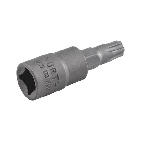 1/4 Inch Socket TX IP | Internal Square Drive | TX25 Tip Size | Zinc Phosphated Finish | by Wurth
