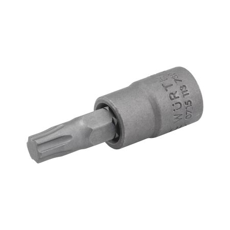 1/4 Inch Socket TX IP | Internal Square Drive | TX25 Tip Size | Zinc Phosphated Finish | by Wurth
