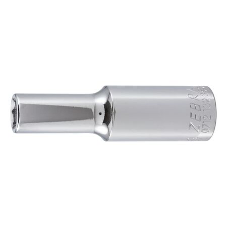 1/2 Inch Socket Wrench | Hexagonal with Ball-Securing Groove | Chrome Plated | by Wurth