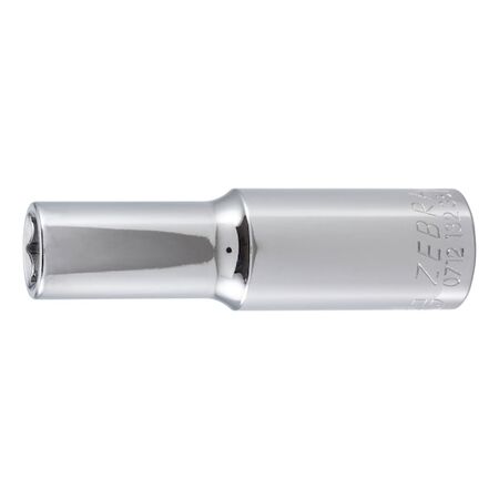 1/2 Inch Socket Wrench | Hex Drive with Ball Groove | Chrome Plated | by Wurth