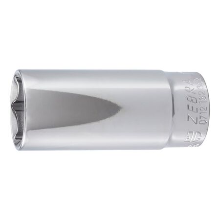 1/2 Inch Socket Wrench | Hexagonal with Ball-Securing Groove | Chrome Plated | by Wurth