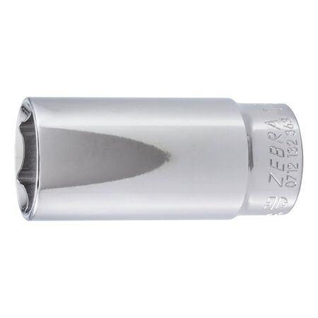 1/2 Inch Socket Wrench | Hex Drive with Ball-Securing Groove | Chrome Plated | by Wurth