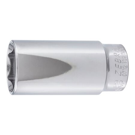 1/2 Inch Socket Wrench | Hex Drive with Ball-Securing Groove | Chrome Plated | by Wurth