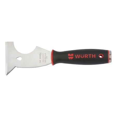 Multipurpose Scraper with Striking Cap | Stainless Steel Blade | Ergonomic Handle | @Each of 1 | by Wurth