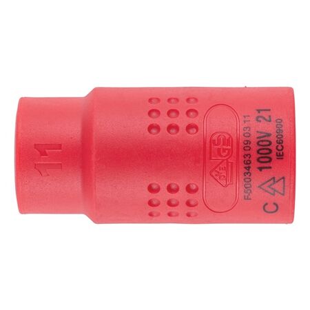 VDE 3/8 Inch Socket Wrench | Insulated for Live Electrical Work | Chrome-Vanadium Steel | by Wurth