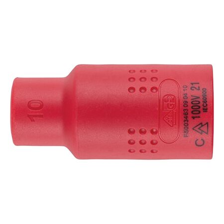 VDE 1/2 Inch Insulated Socket Wrench | Safe for Live Electrical Work | Chrome-Vanadium Steel | Compact Design | @PCS by Wurth