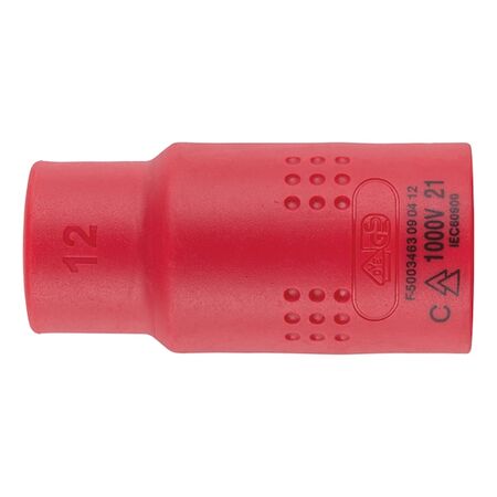 VDE 1/2 Inch Insulated Socket Wrench | Safe for Live Electrical Work | Chrome-Vanadium Steel | Compact Design | @PCS by Wurth