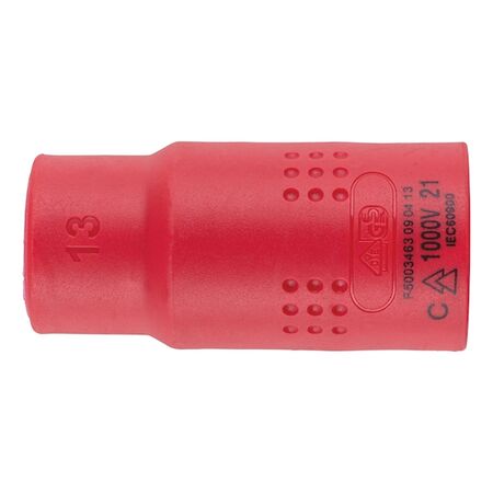 VDE 1/2 Inch Insulated Socket Wrench | Safe for Live Electrical Work | Chrome-Vanadium Steel | Compact Design | @PCS by Wurth