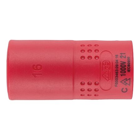 VDE 1/2 Inch Insulated Socket Wrench | Safe for 1,000V AC | Chrome-Vanadium Steel | Compact Design | @PCS by Wurth