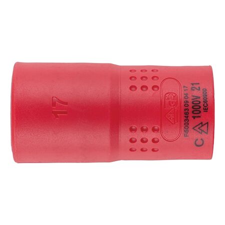 VDE 1/2 Inch Insulated Socket Wrench | Safe for 1,000V AC | Chrome-Vanadium Steel | Short Design | @PCS by Wurth