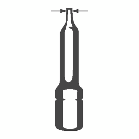 C 6.3 Slotted Bit (1/4 inch) | Robust Design | Secure Fit | Long Service Life | by Wurth