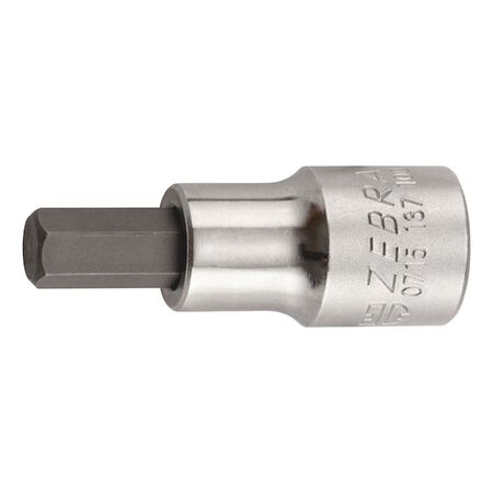 1/2 Inch Socket Wrench Insert | Chrome-Plated | Hexagon Tip | by Wurth
