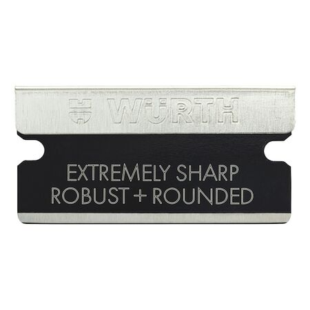 Scraper Blade W40MM | Extremely Sharp | Ice-Hardened Carbon Steel | Rounded Edges | @Pack of 10 | by Wurth