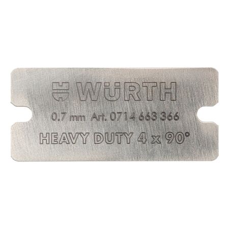Heavy Duty Scraper Blade | Four 90° Cutting Edges | Carbon Steel | @Pack of 10 | by Wurth