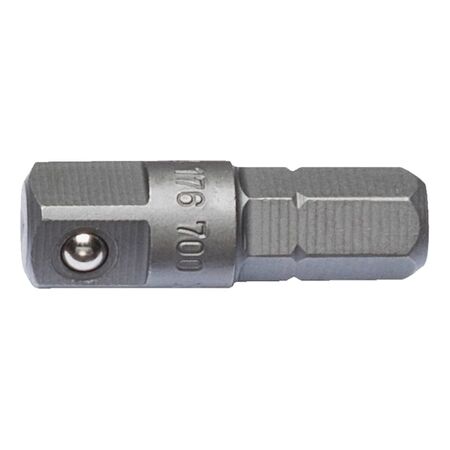 DIN 7428 C 63 Adapter | 1/4 Inch Hex to Square Drive | Durable Alloy Construction | Stable Power Transmission | @Each of 1 | by Wurth
