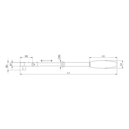 1/2 Inch Jointed Head Ratchet Extendable | Chrome-Vanadium Steel | Flexible Rotating Head | @Each by Wurth