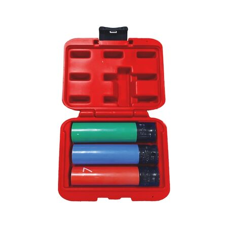 1/2 Inch Impact Socket Wrench Insert Set | Extra Long Design | 17mm, 19mm, 21mm Sizes | by Wurth