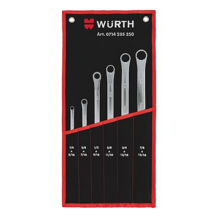 Double End Box Wrench Set | Extra Long Design | POWERDRIV® Bi-Hexagonal | 6 Pieces | by Wurth